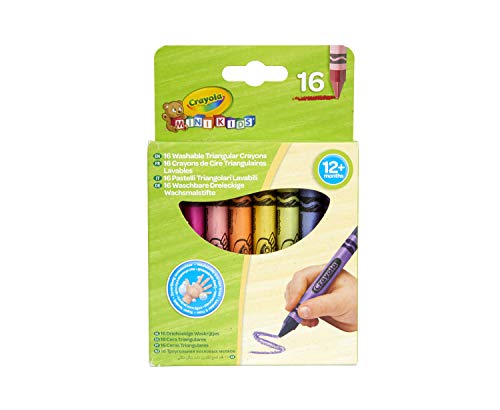 Crayola - 16 Pastelli a Cera triangolari lavabili